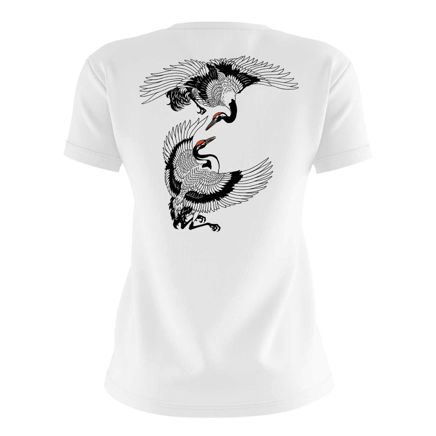 Camiseta grullas blanca mujer