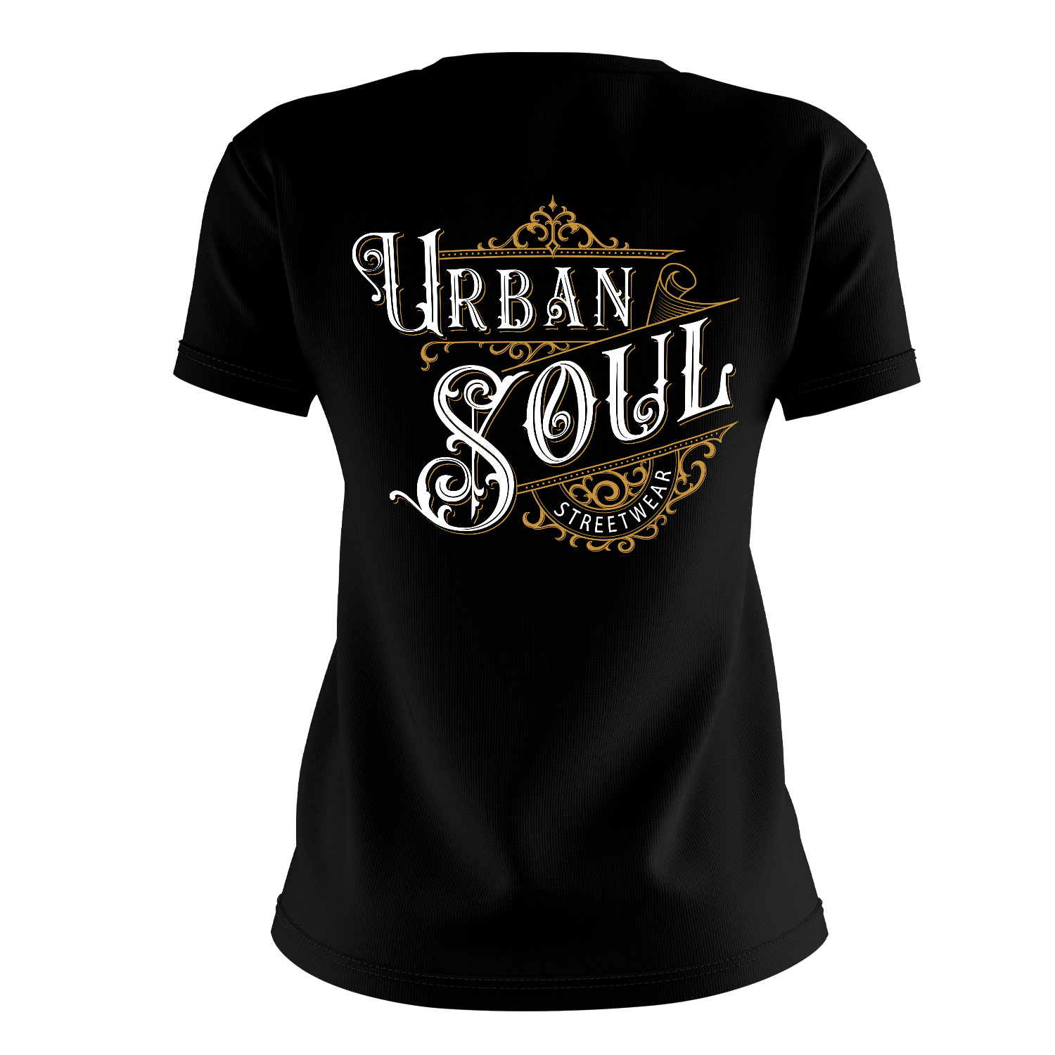 Camiseta urban retro negra mujer