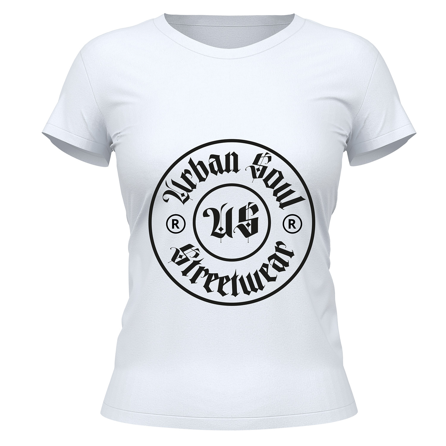 Camiseta urban logo blanca delante mujer