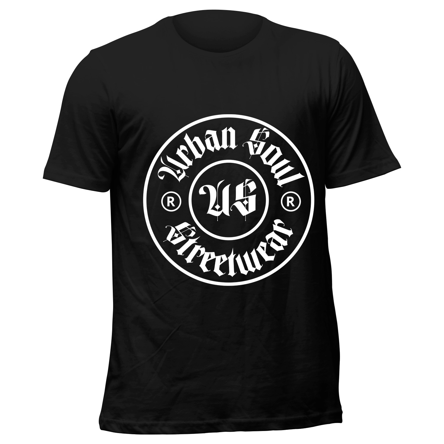 Camiseta urban logo delante negra hombre