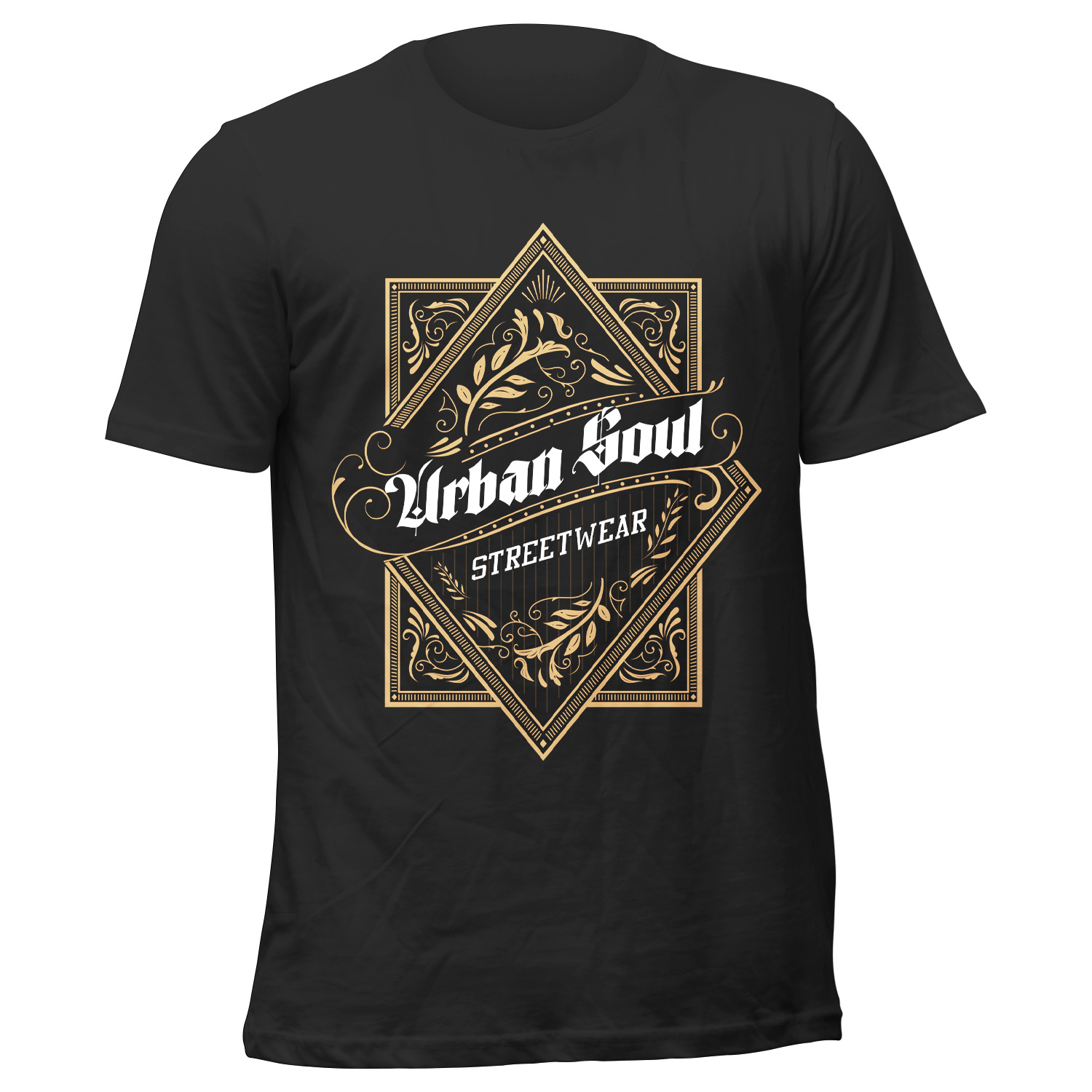 Camiseta urban frame delante negra hombre