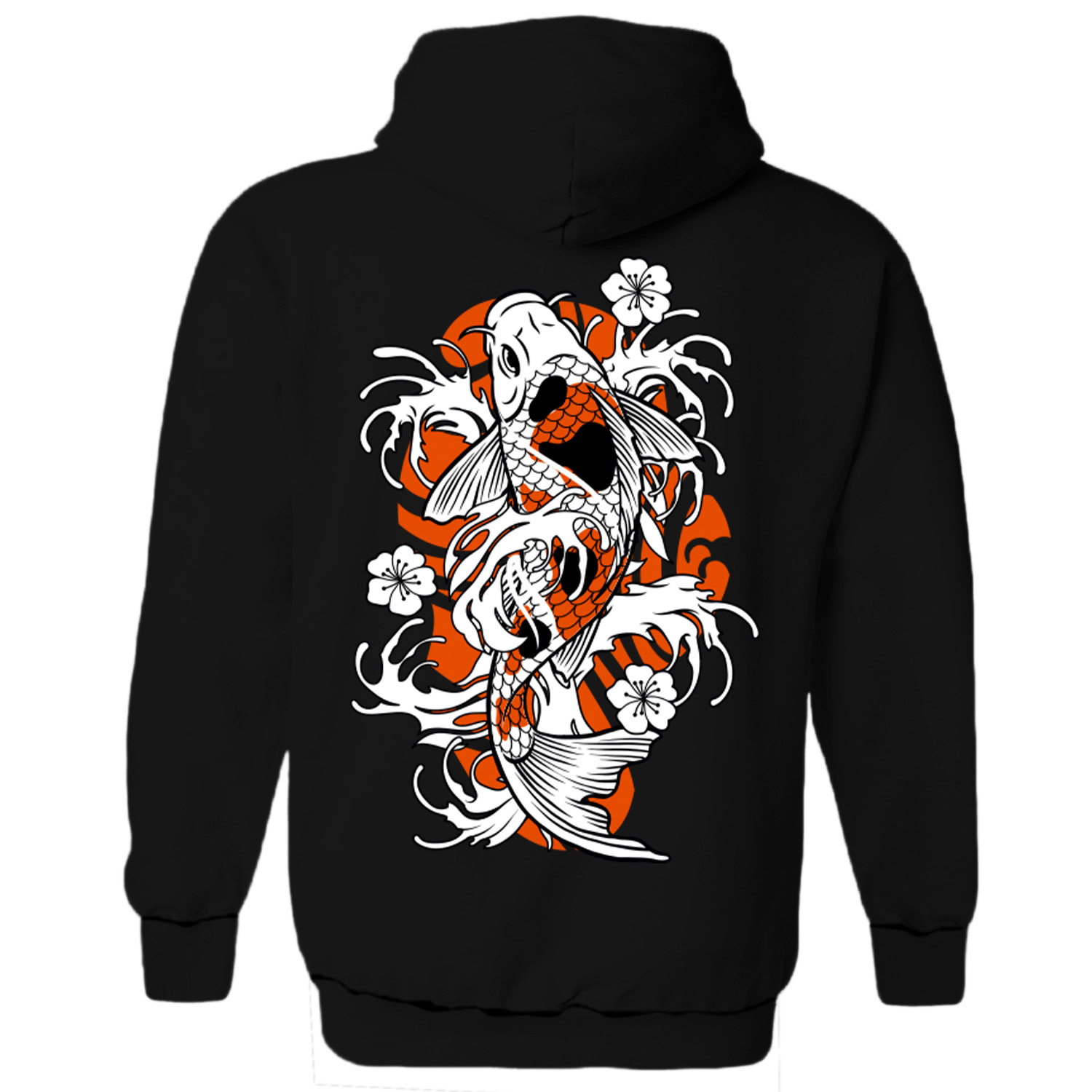 Sudadera con capucha carpa negra mujer