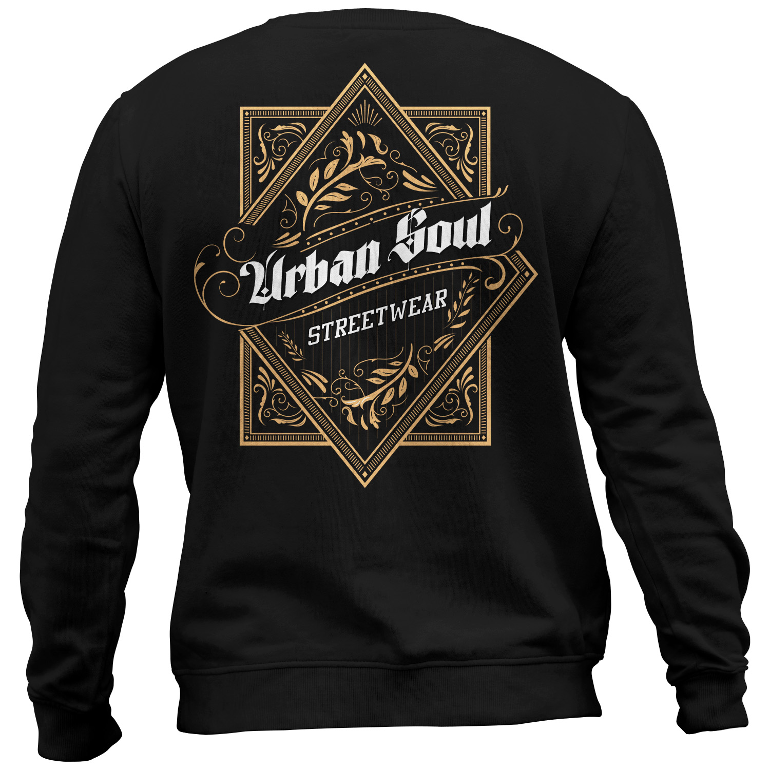 Sudadera urban frame negra hombre