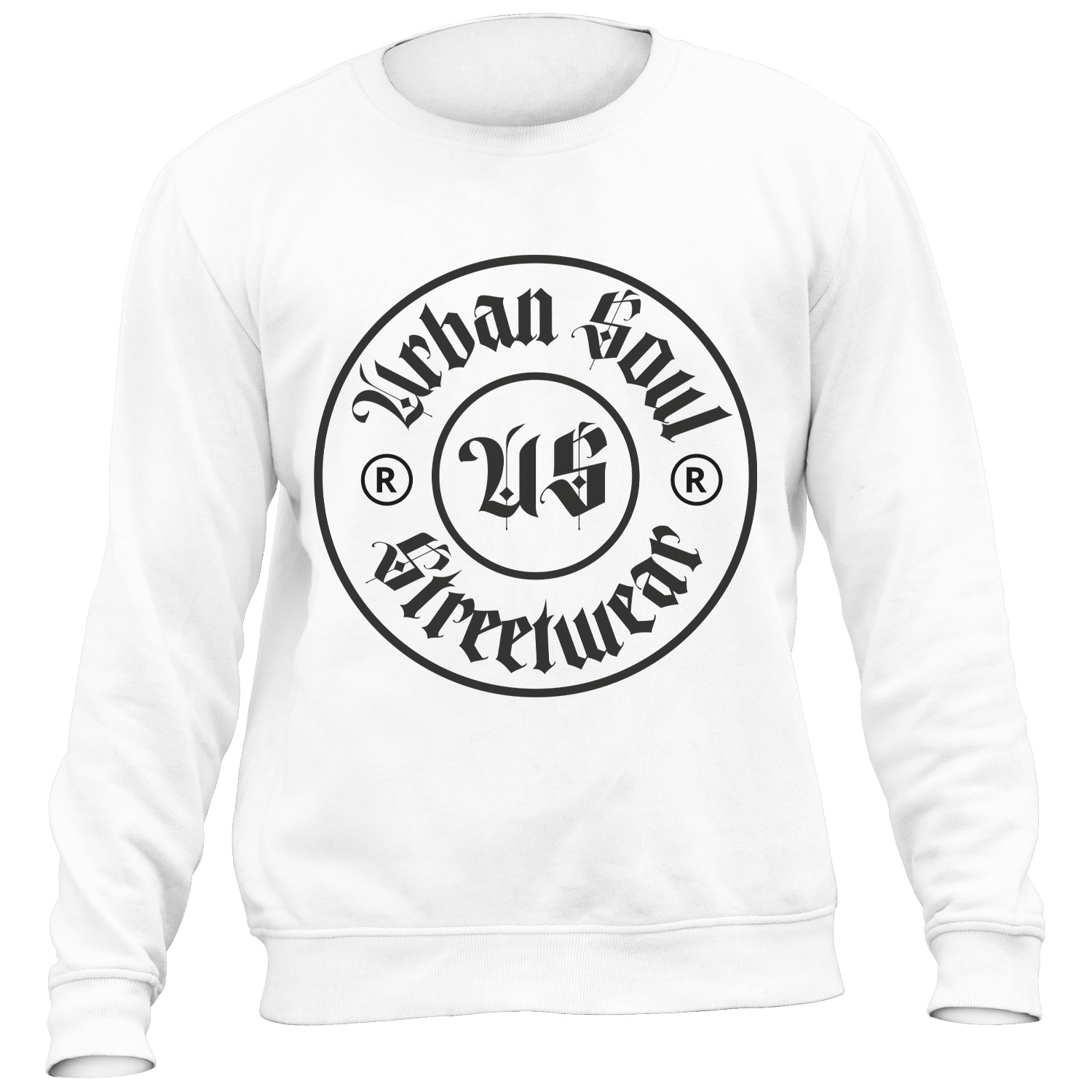 Sudadera urban logo delante blanca hombre